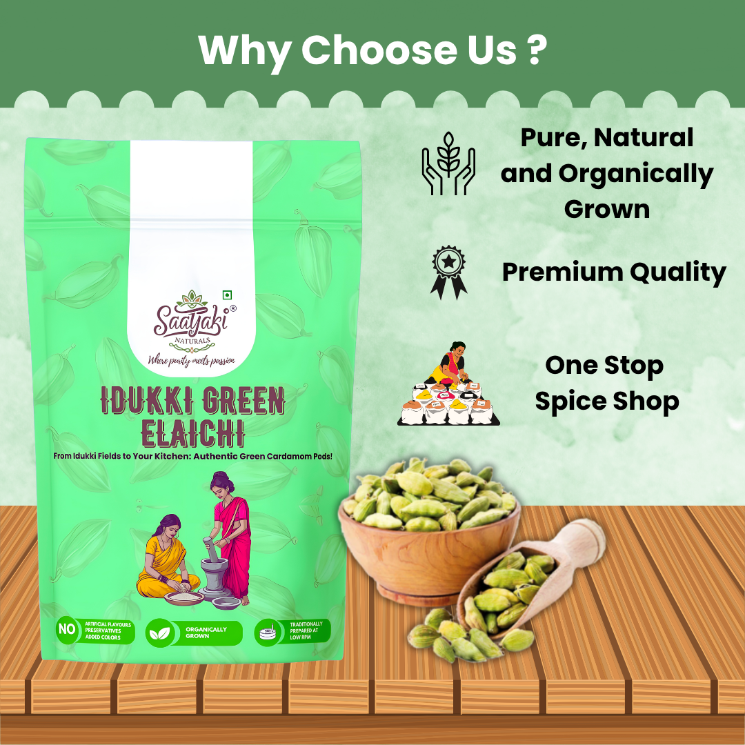 Idukki Green Elaichi - Premium Green Cardamom Pods