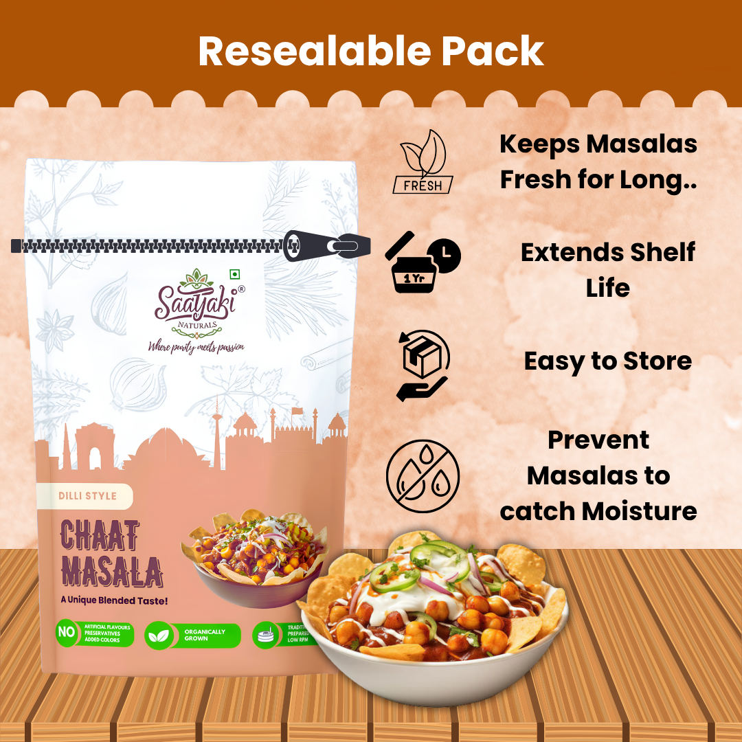 Dilli Style Chaat Masala - Authentic Spice Mix for Snacks & Salads