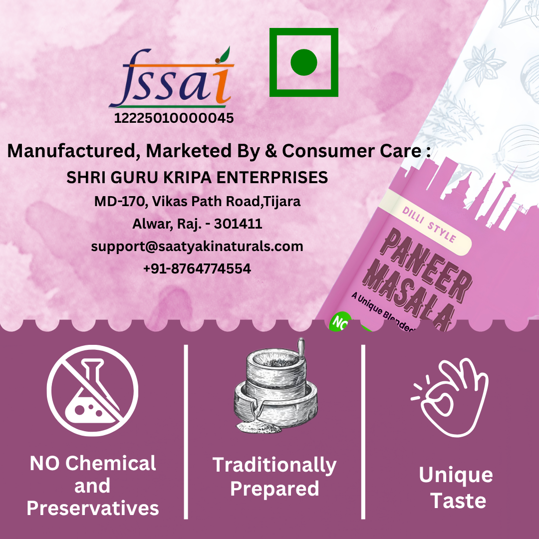 Dilli Style Paneer Masala - One Spice Mix for All Paneer Dishes