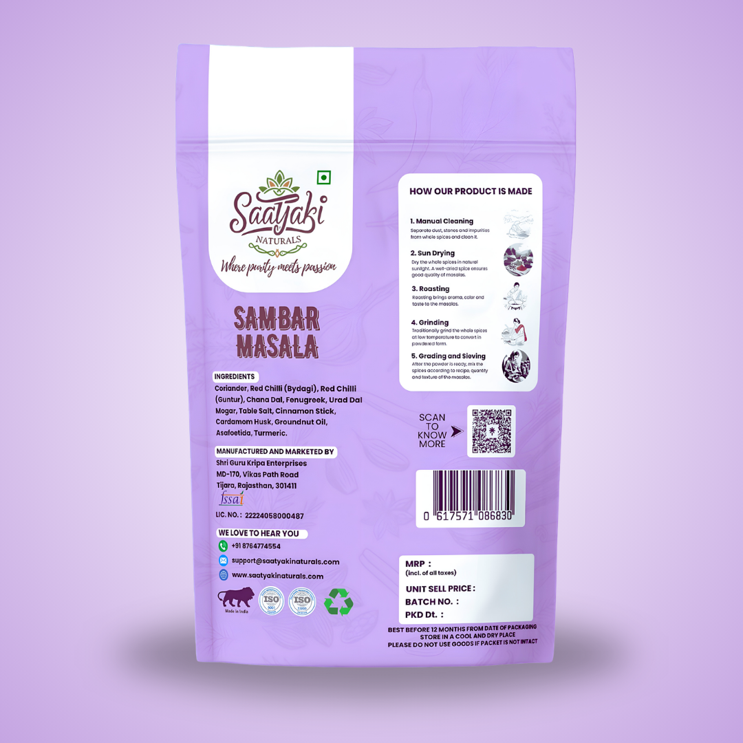 Kerala Style Sambar Masala - Authentic South Indian Spice Mix