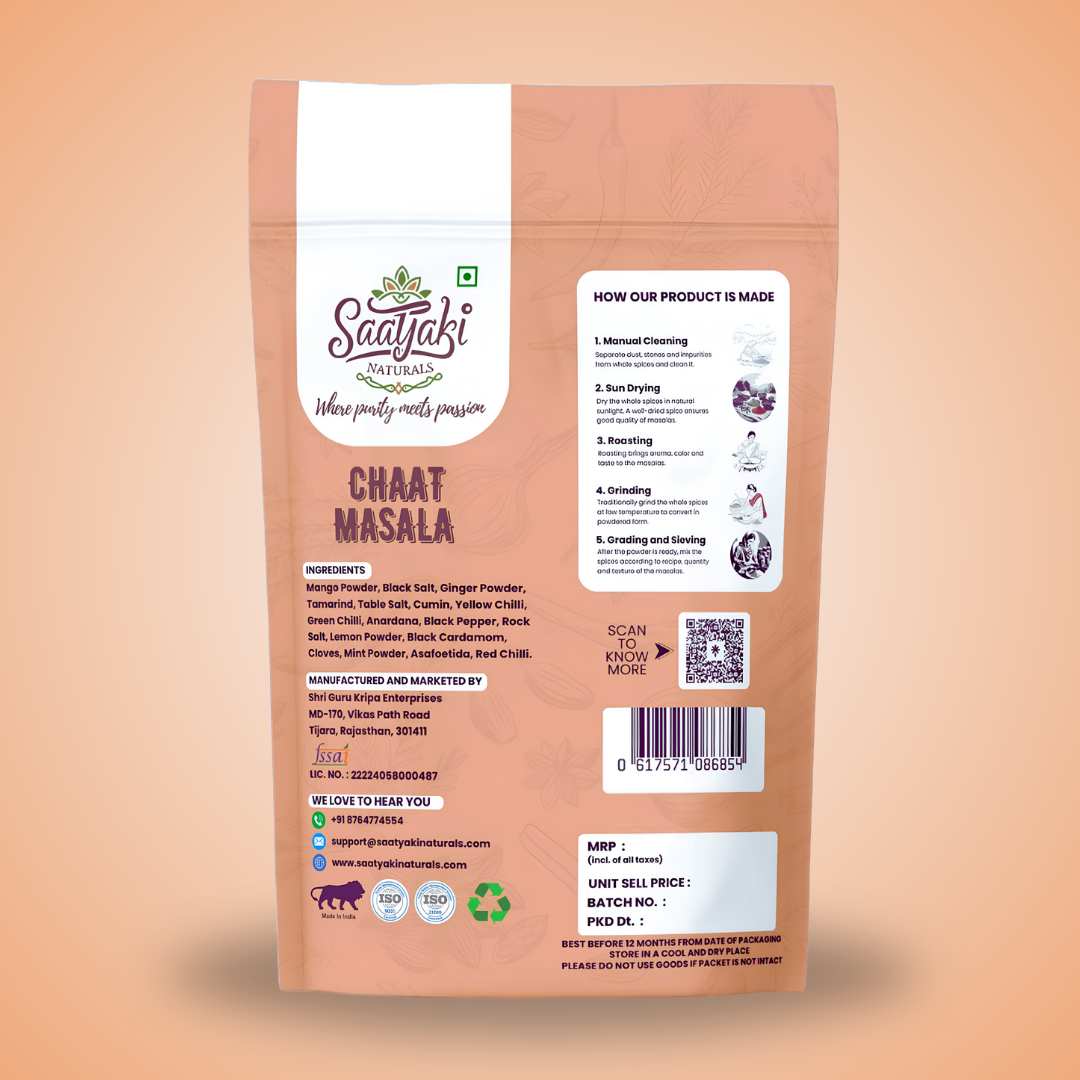 Dilli Style Chaat Masala - Authentic Spice Mix for Snacks & Salads