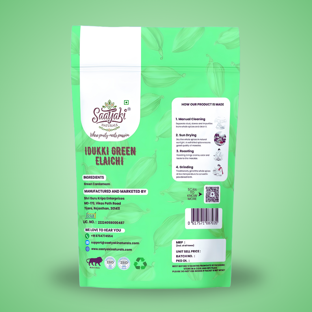 Idukki Green Elaichi - Premium Green Cardamom Pods