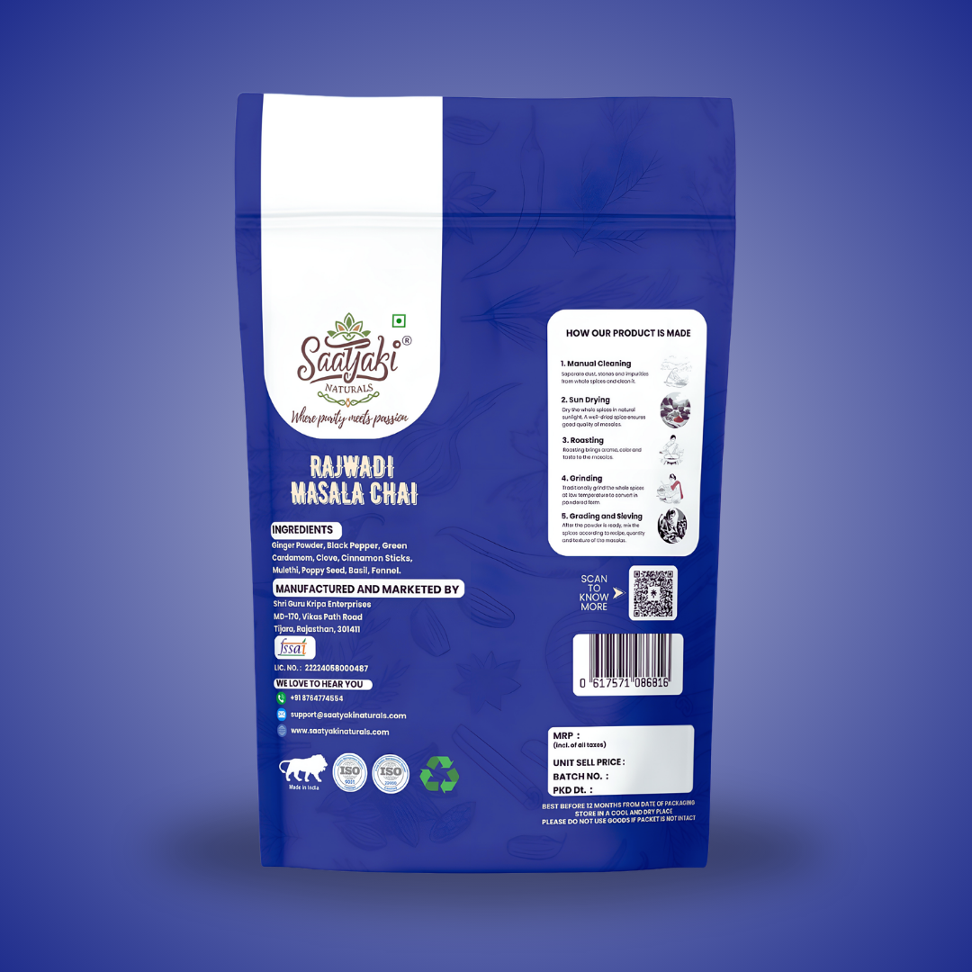 Rajwadi Chai Masala - Authentic Royal Tea Masala Mix