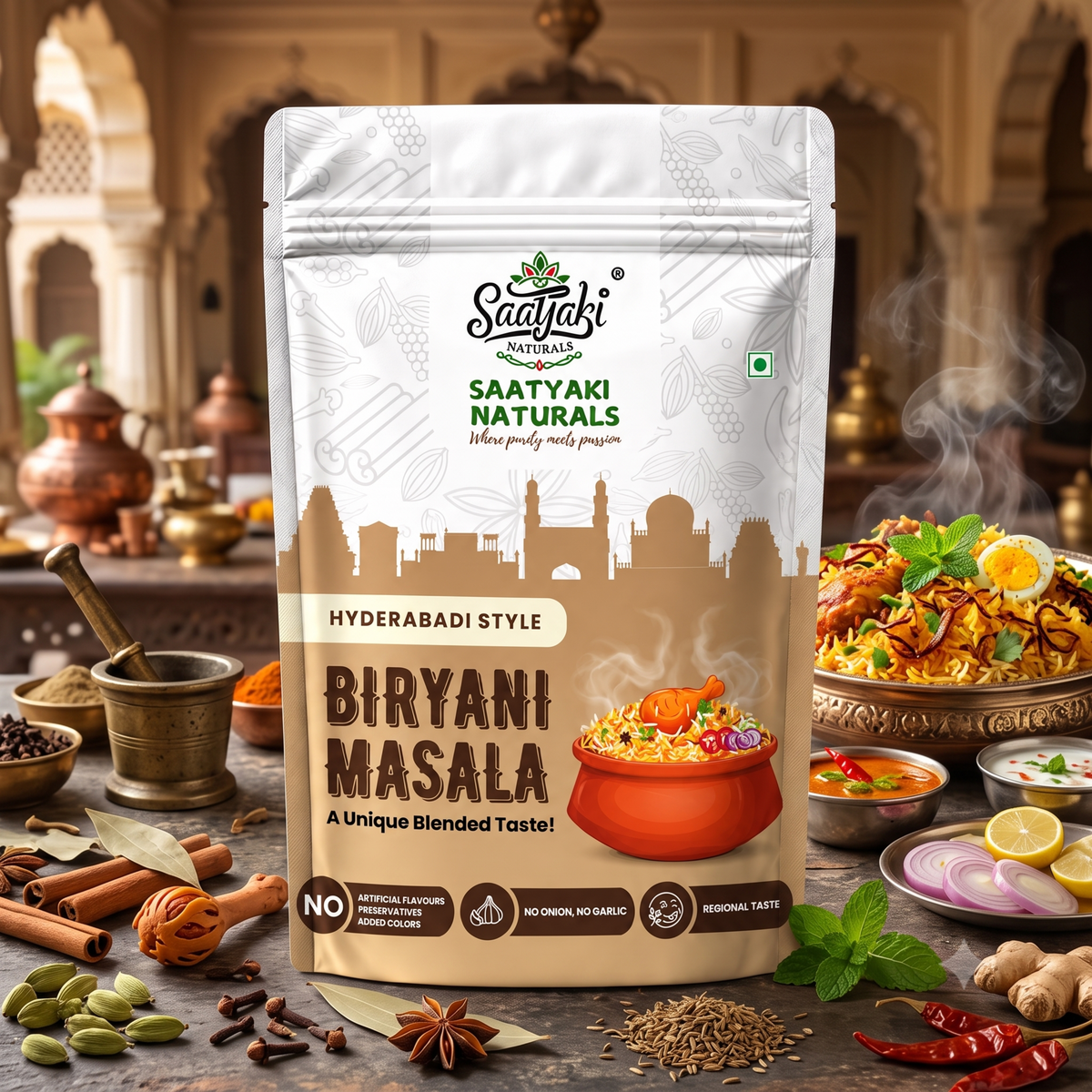 Hyderabadi Biryani Masala - One Spice Mix for Veg & Non-Veg Biryani
