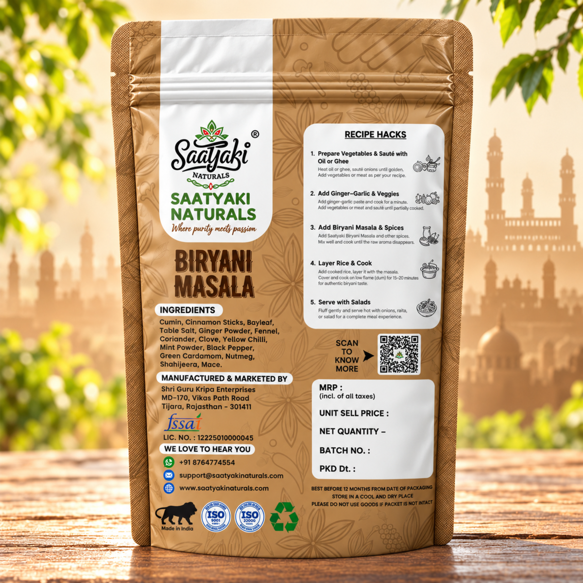 Hyderabadi Biryani Masala - One Spice Mix for Veg & Non-Veg Biryani