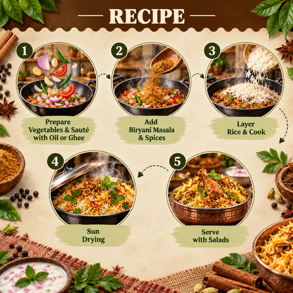 Hyderabadi Biryani Masala - One Spice Mix for Veg & Non-Veg Biryani