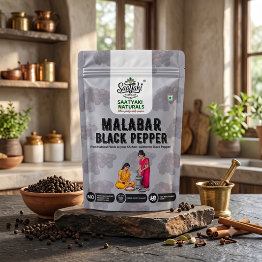 Malabar Black Pepper - Premium Whole Kali Mirch