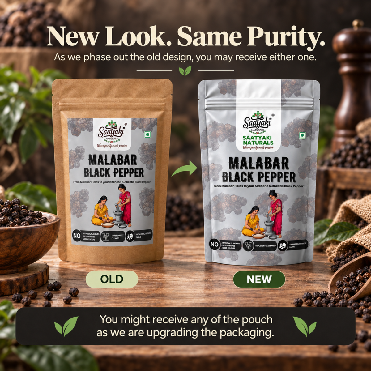 Malabar Black Pepper - Premium Whole Kali Mirch