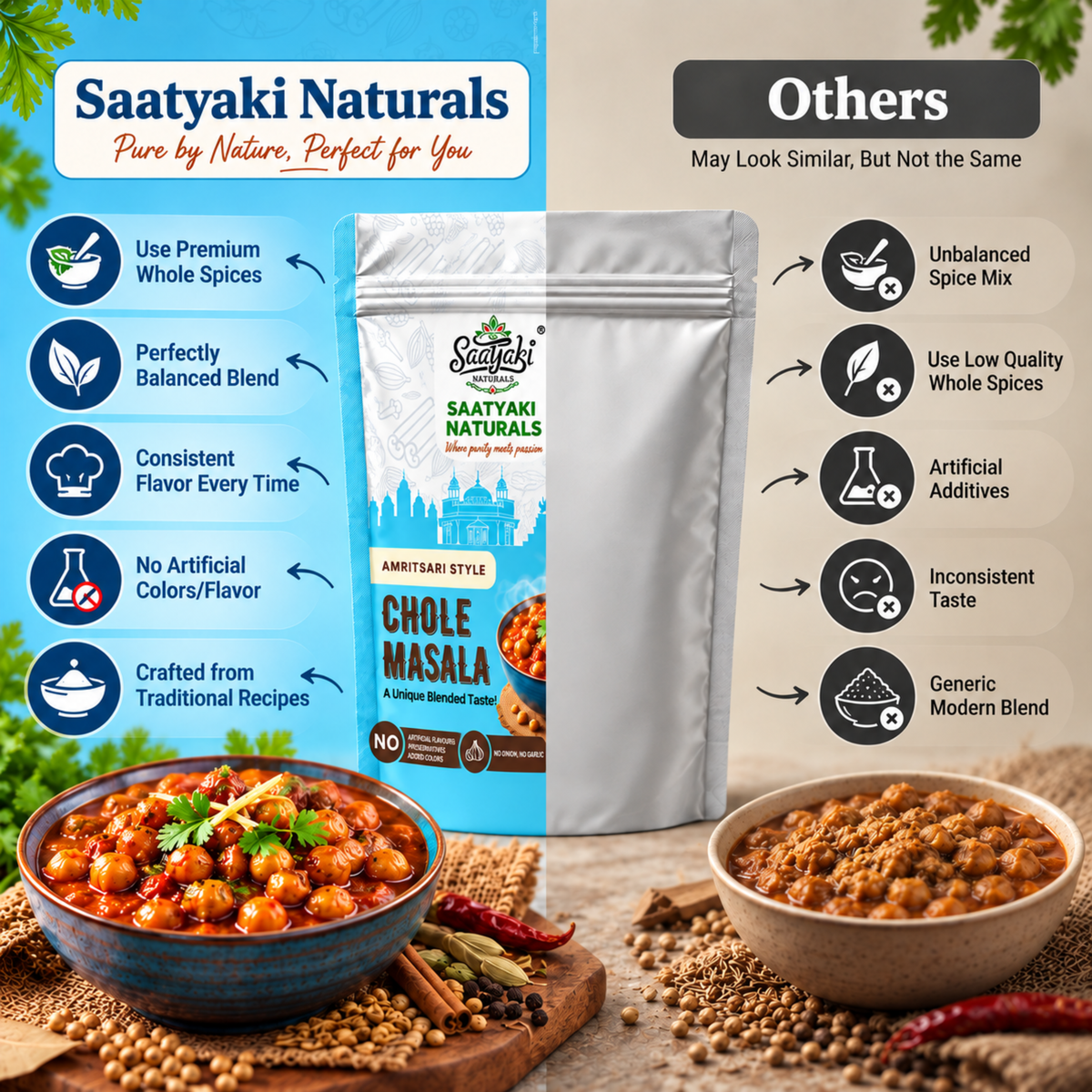 Amritsari Chole Masala - Authentic Punjabi Chana Masala Spice Mix