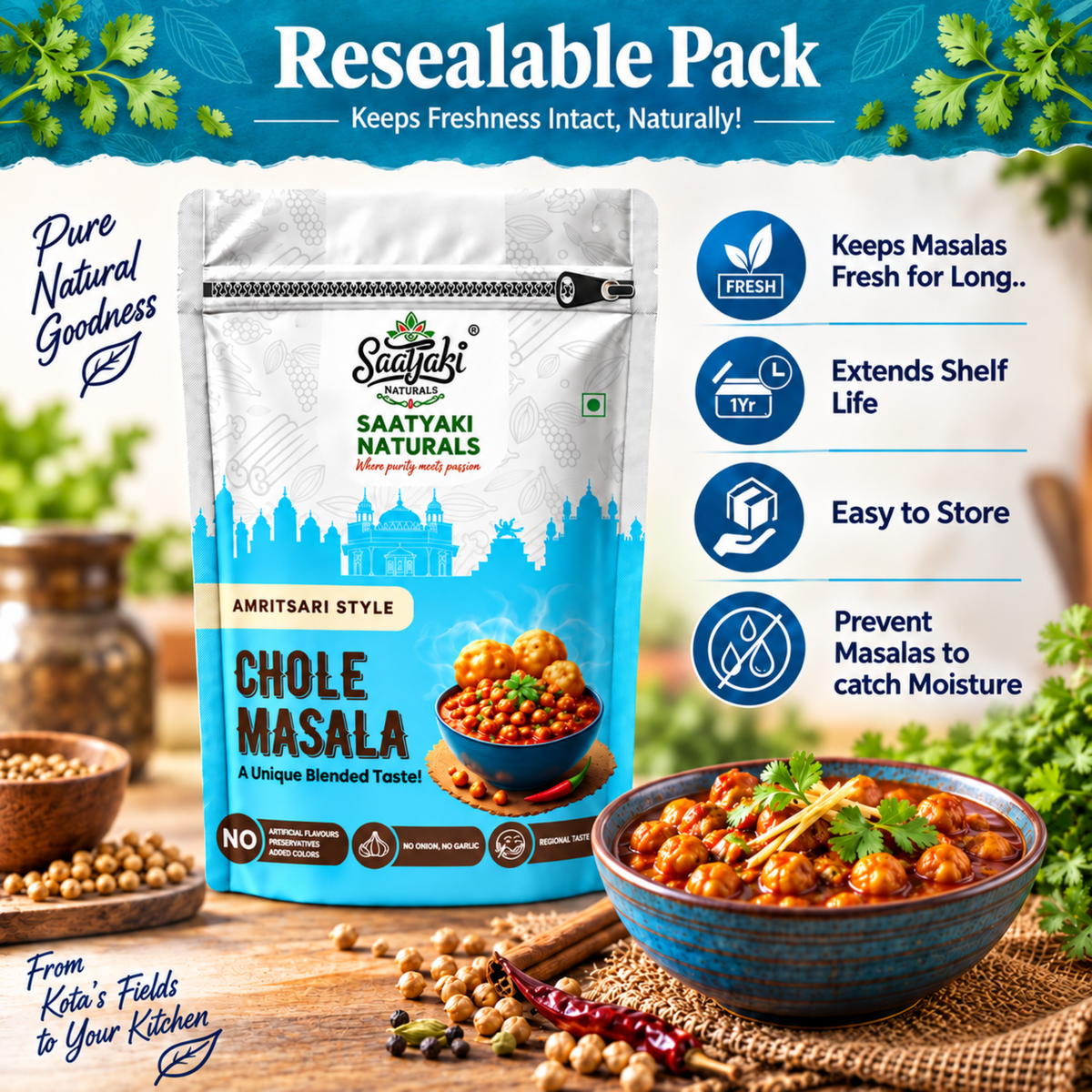 Amritsari Chole Masala - Authentic Punjabi Chana Masala Spice Mix