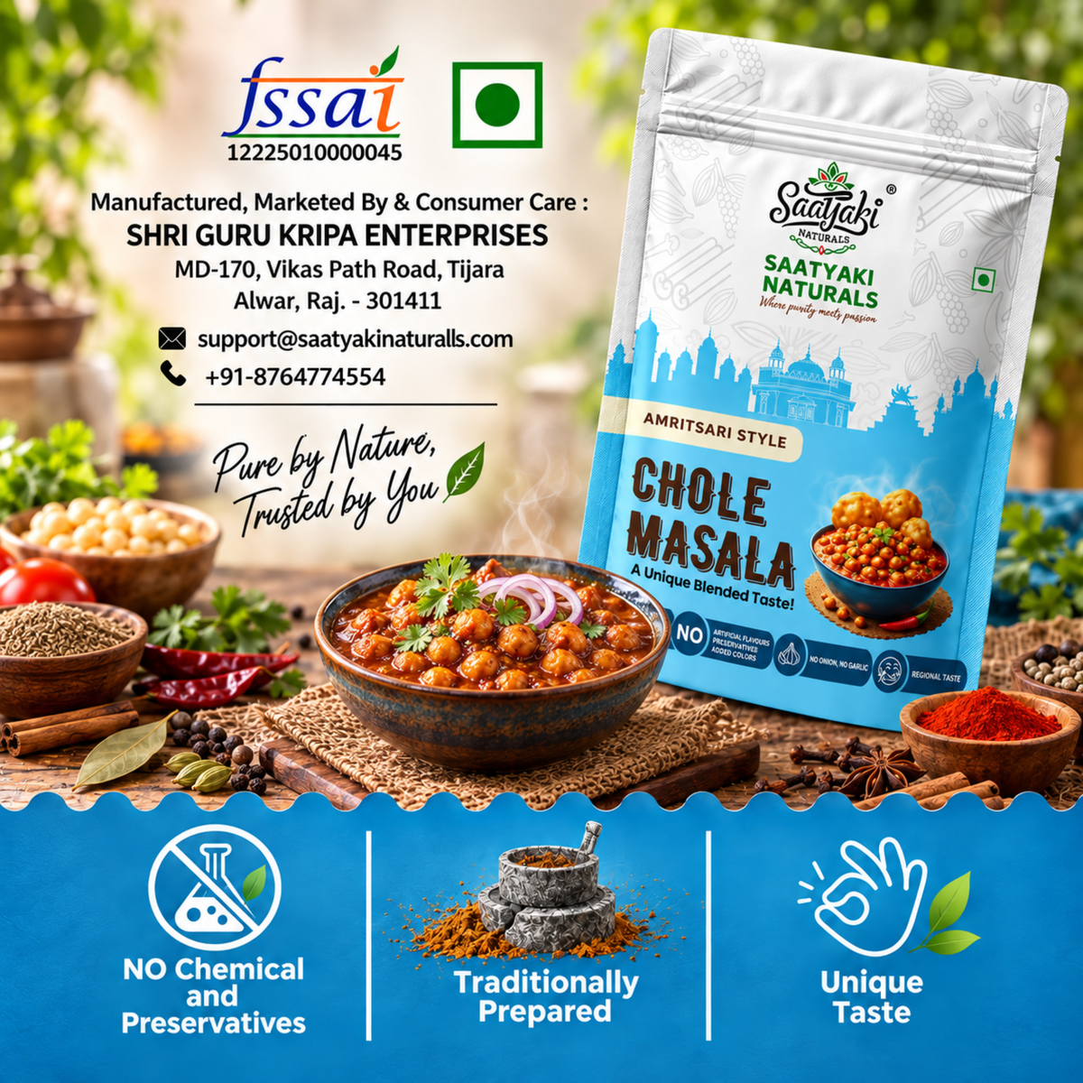 Amritsari Chole Masala - Authentic Punjabi Chana Masala Spice Mix