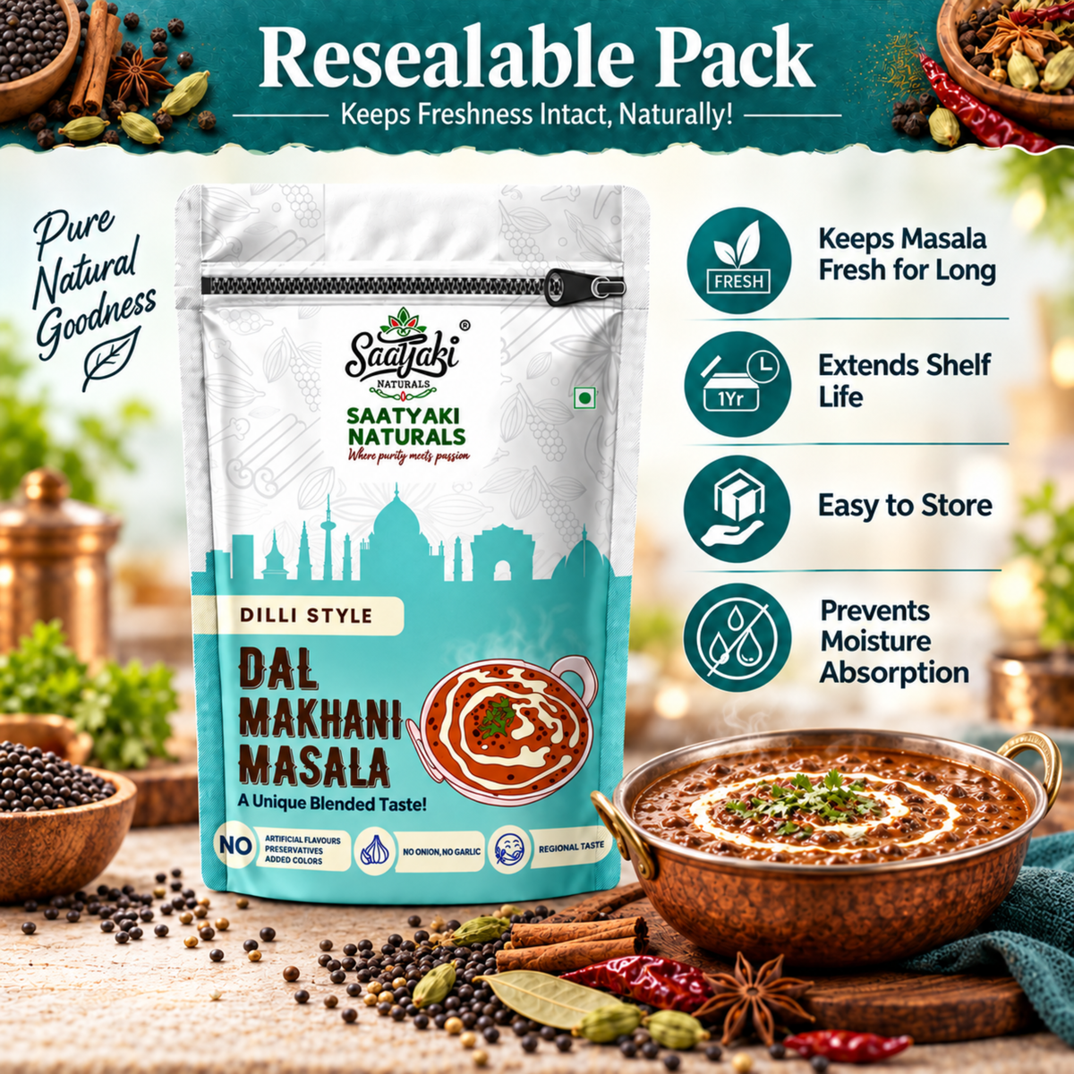 Dal Makhani Masala - Dilli Style Creamy Dal Makhani Spice Mix