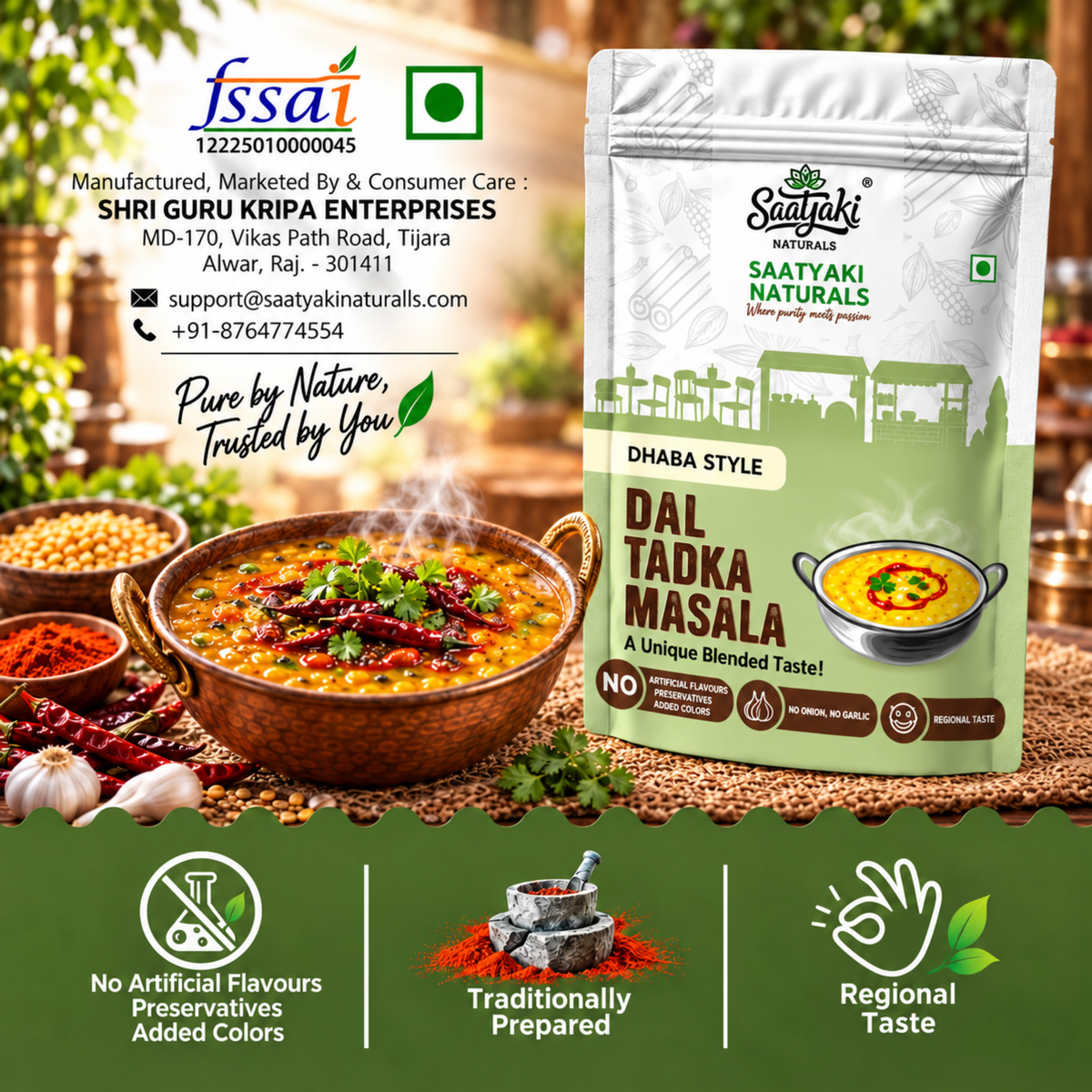 Dal Tadka Masala Powder - Spicy Dal Fry Masala Spice Mix