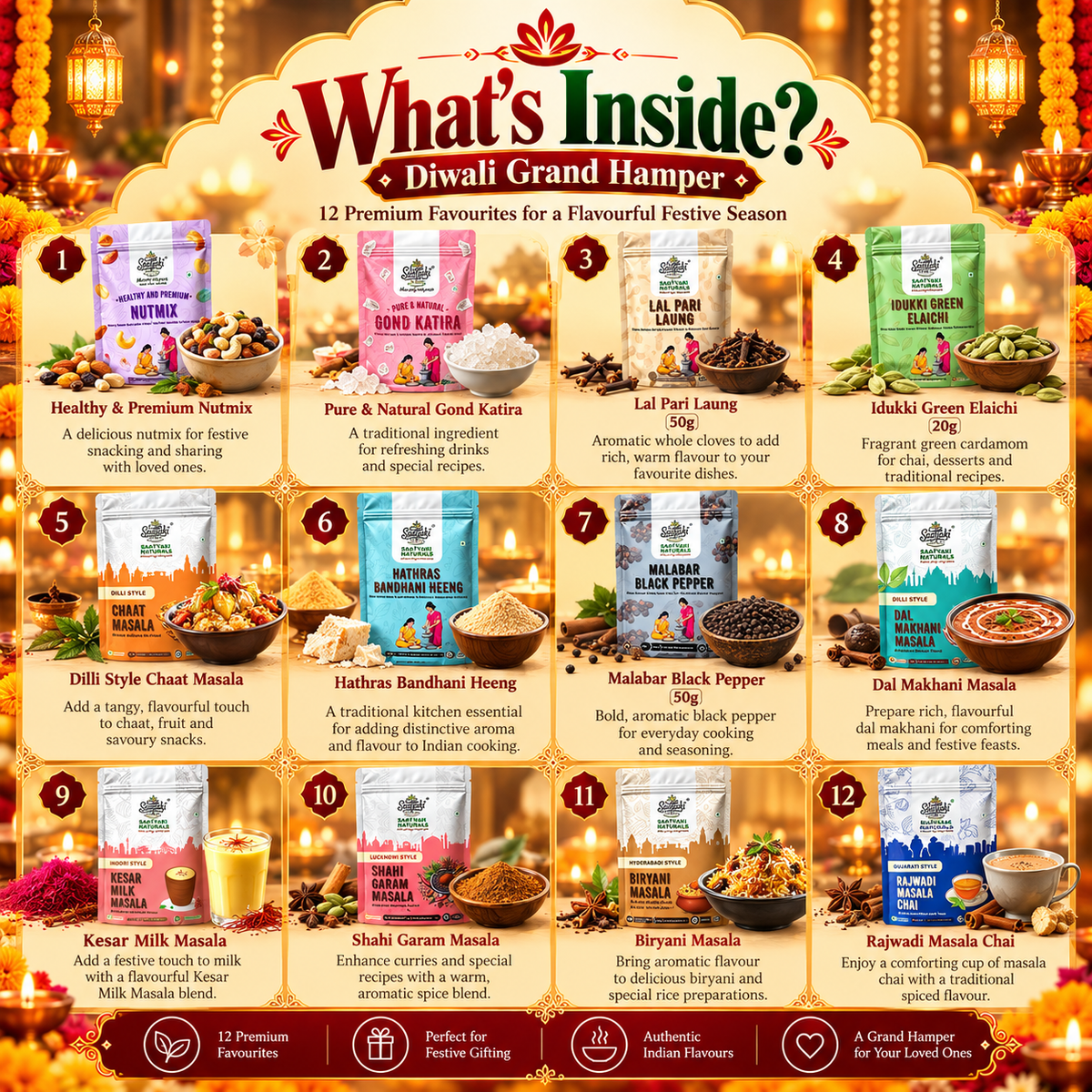 Diwali Grand Hamper – 12 Premium Masala & Festive Favourites