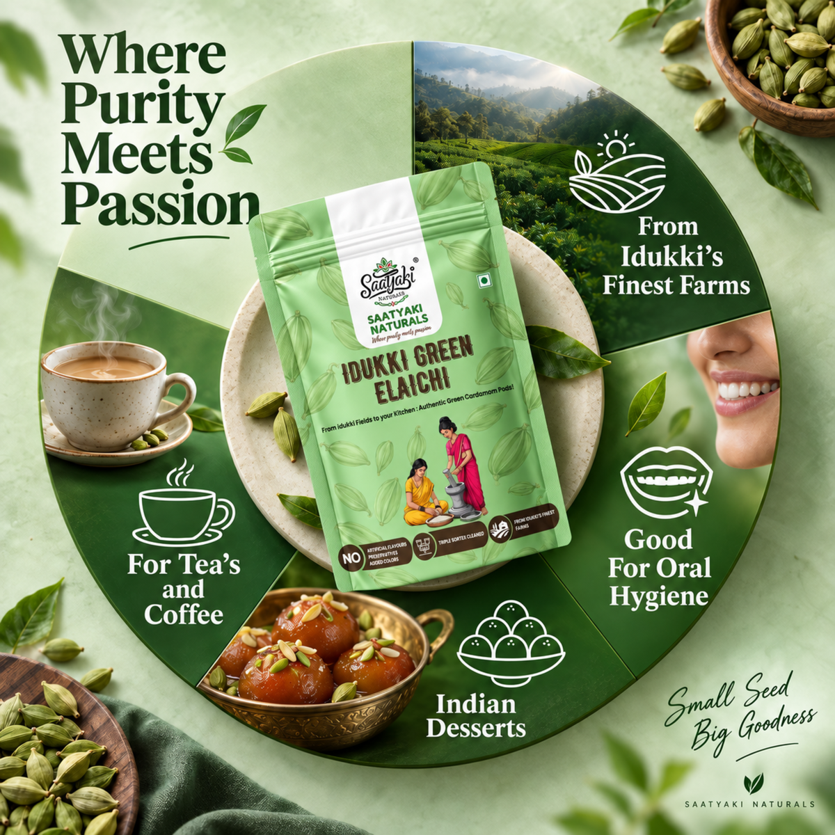 Idukki Green Elaichi - Premium Green Cardamom Pods