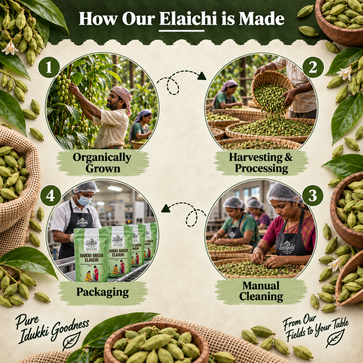 Idukki Green Elaichi - Premium Green Cardamom Pods