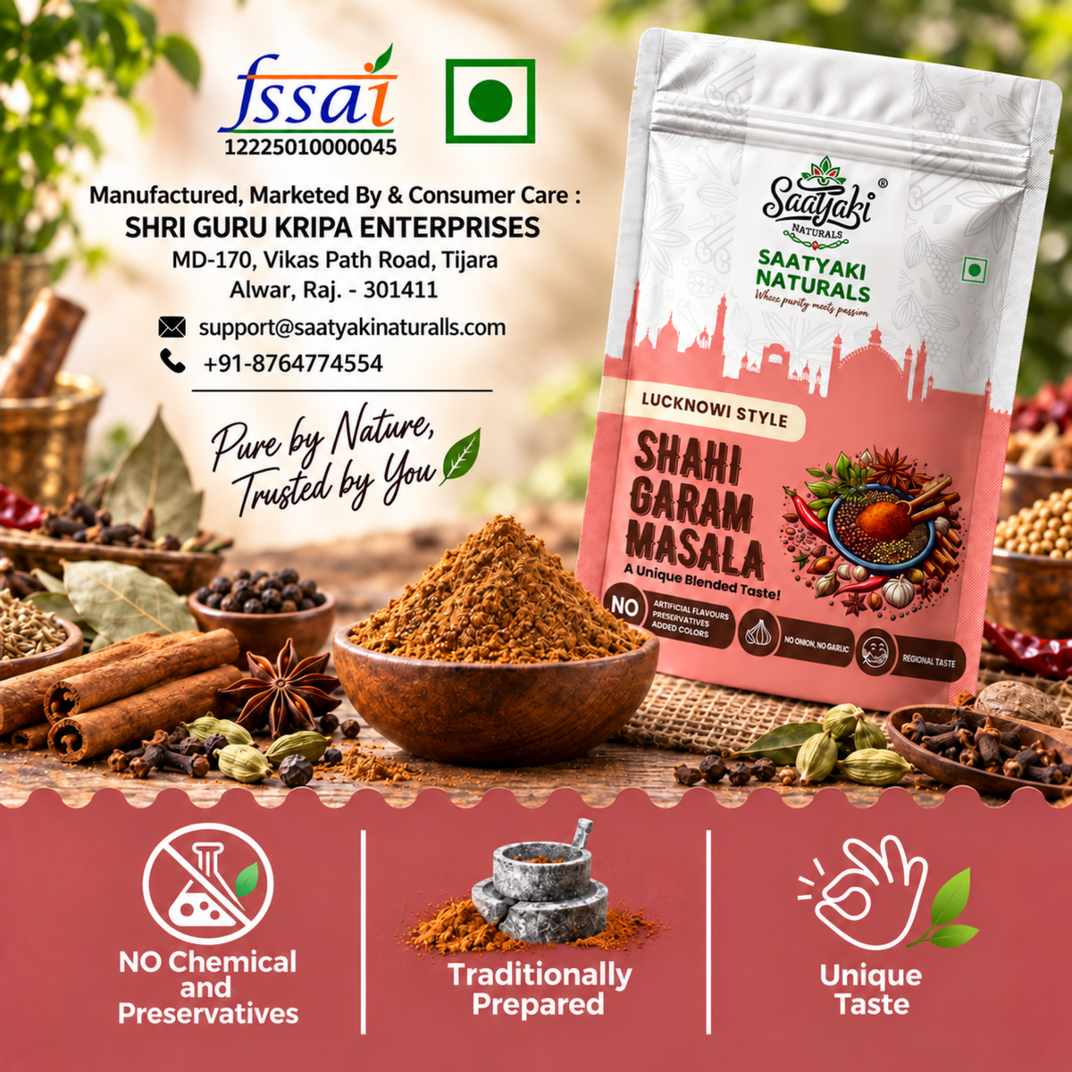 Shahi Garam Masala - Pure & Handgrounded Royal Mix