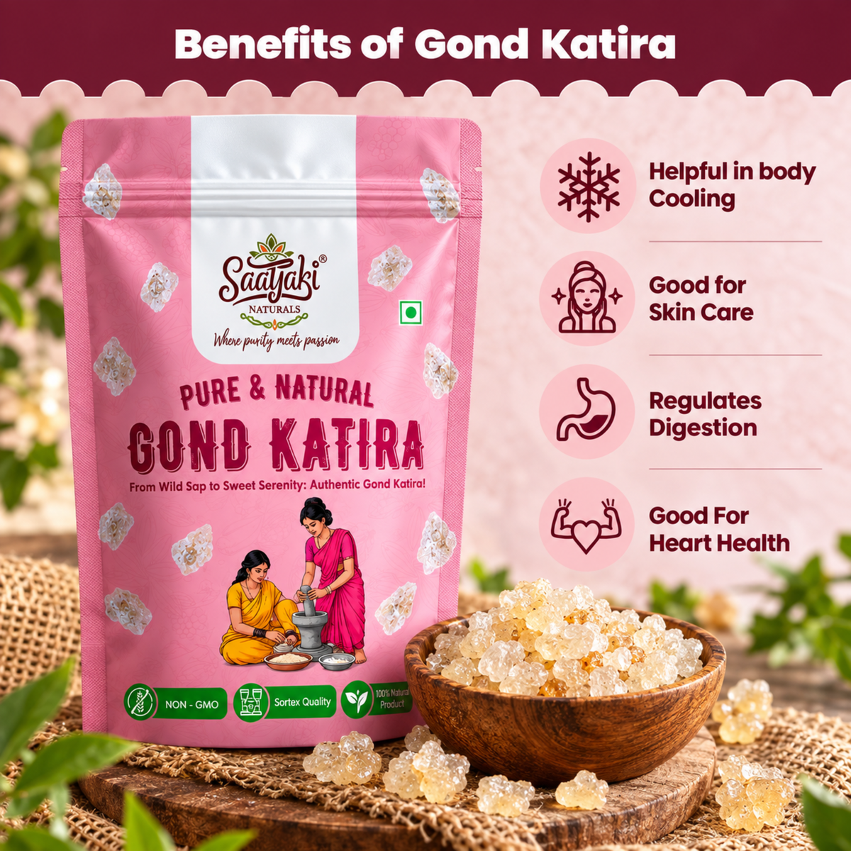 Pure Gond Katira - 100% Pure Edible Gum