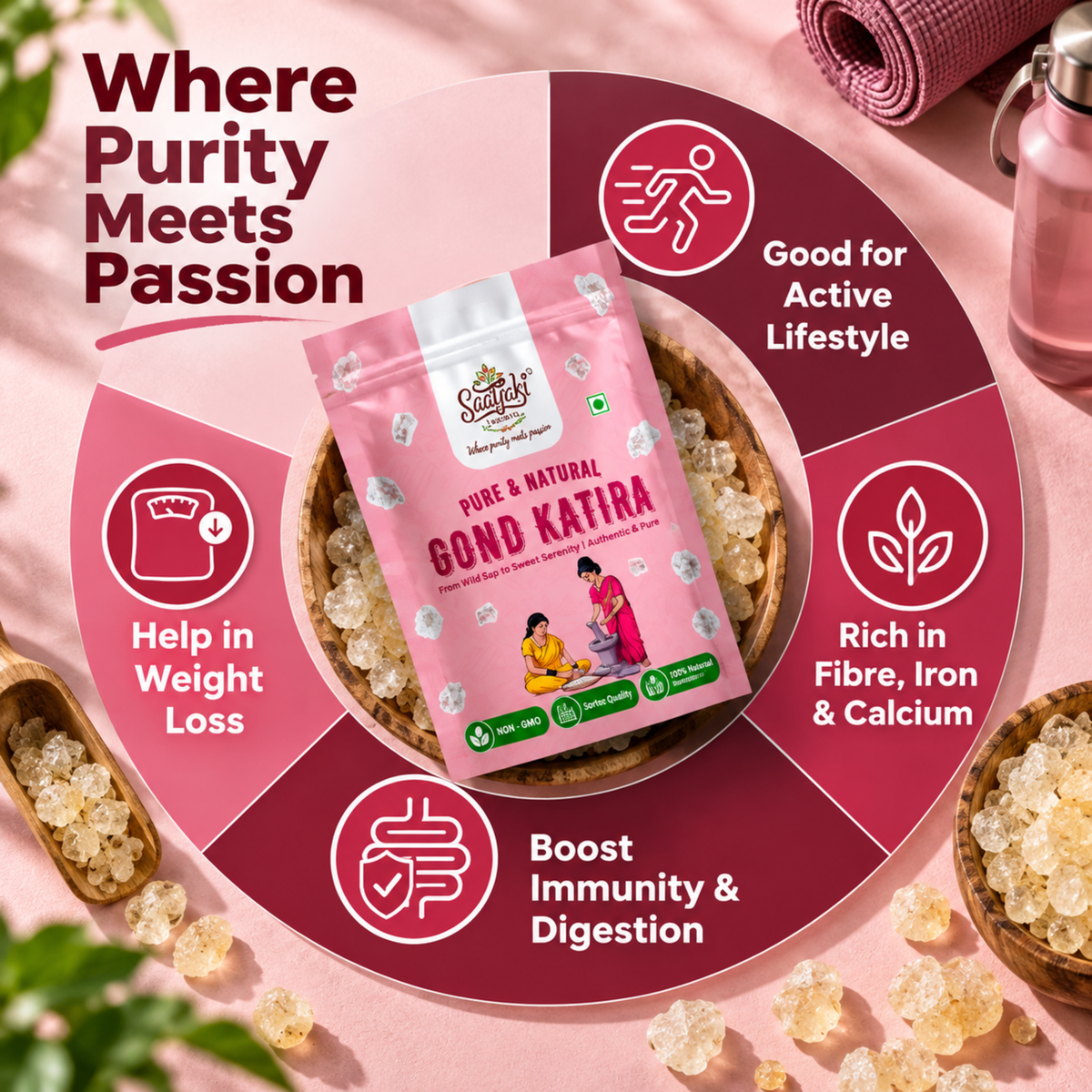 Pure Gond Katira - 100% Pure Edible Gum