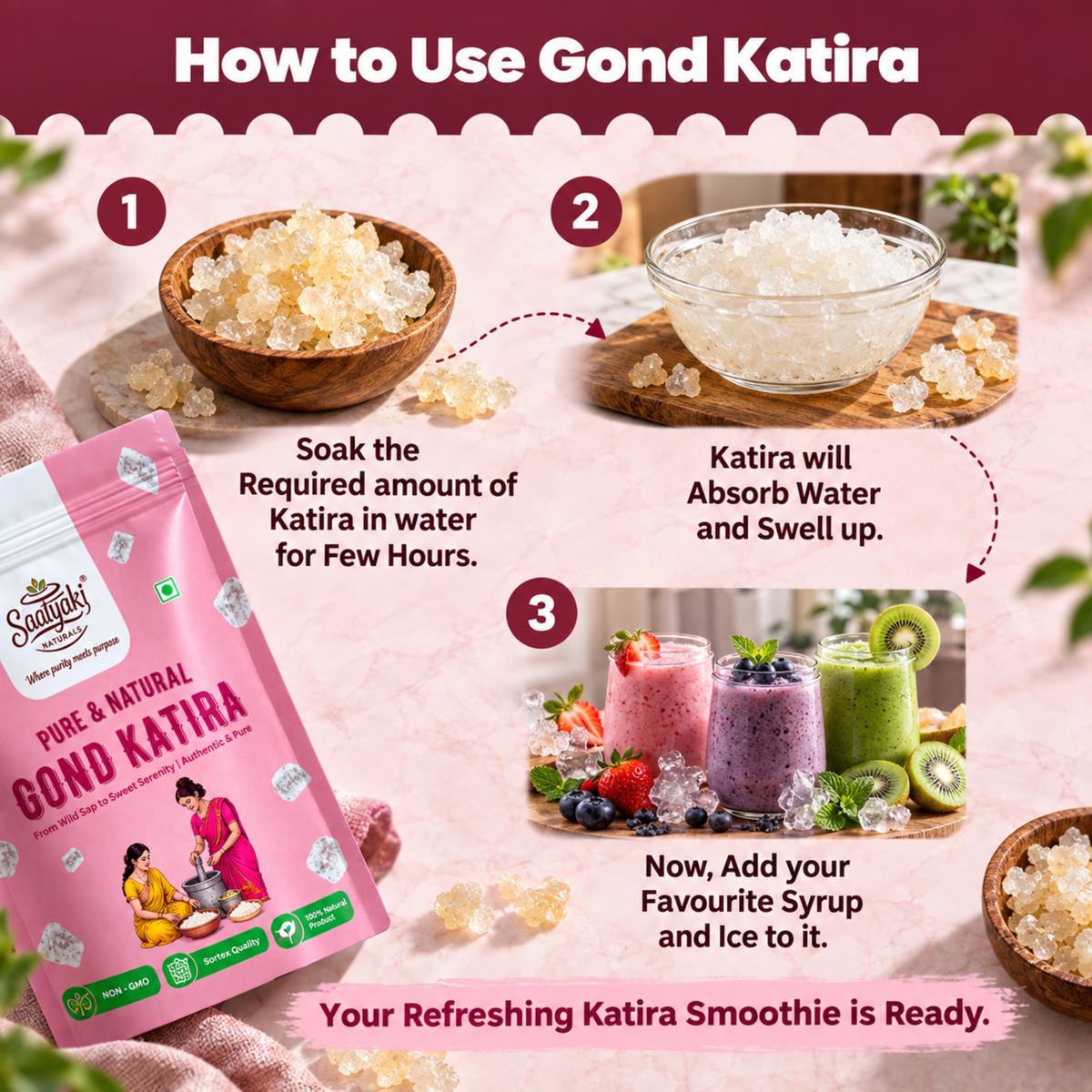 Pure Gond Katira - 100% Pure Edible Gum