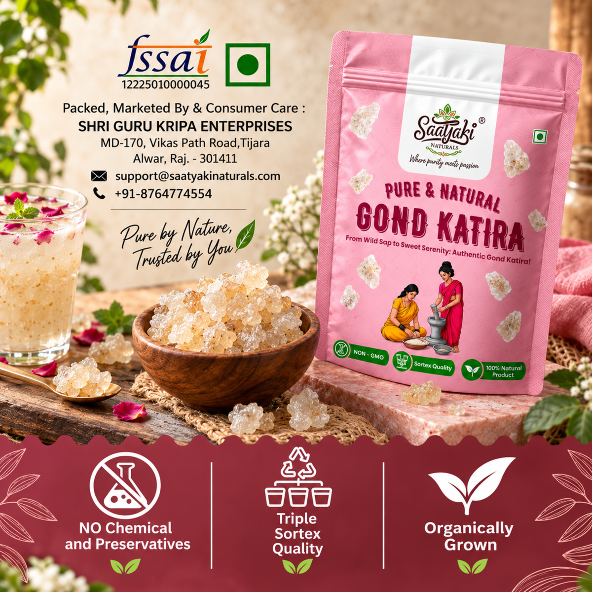 Pure Gond Katira - 100% Pure Edible Gum