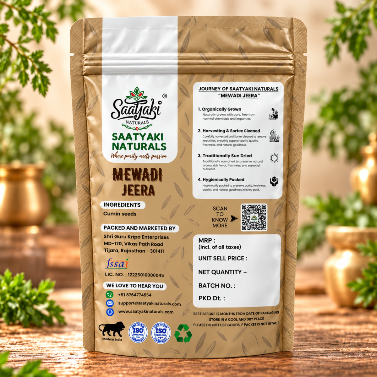 Mewadi Jeera - Premium Organic Cumin Seeds