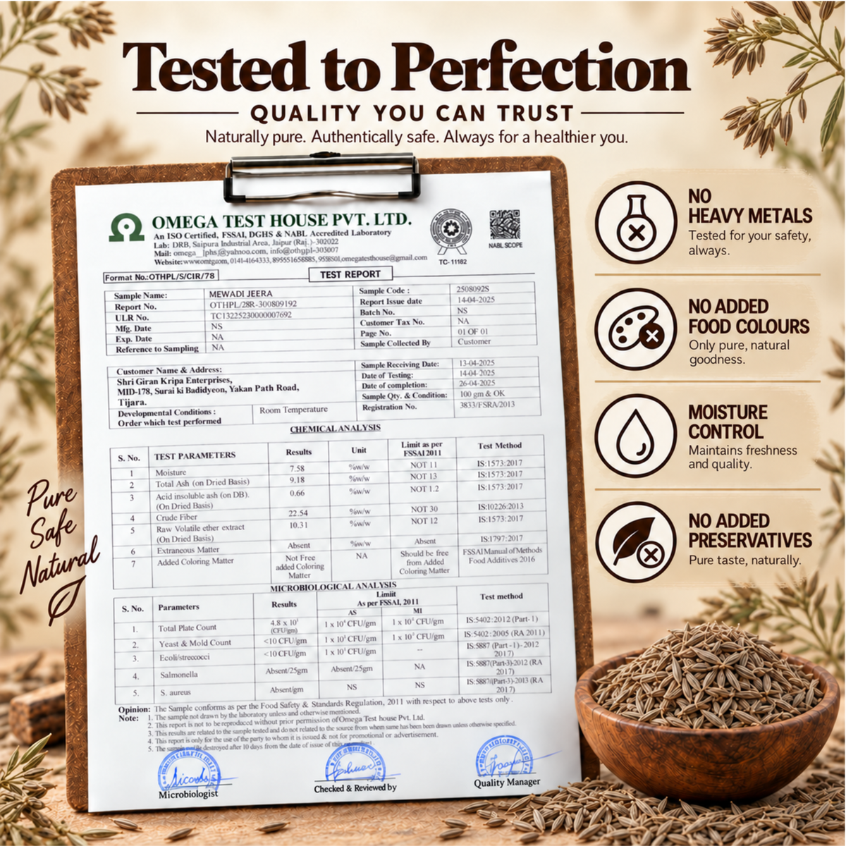 Mewadi Jeera - Premium Organic Cumin Seeds