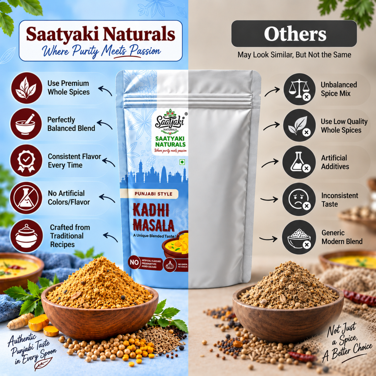 Pure Punjabi Style Kadhi Masala - Authentic North Indian Curry Spice Mix