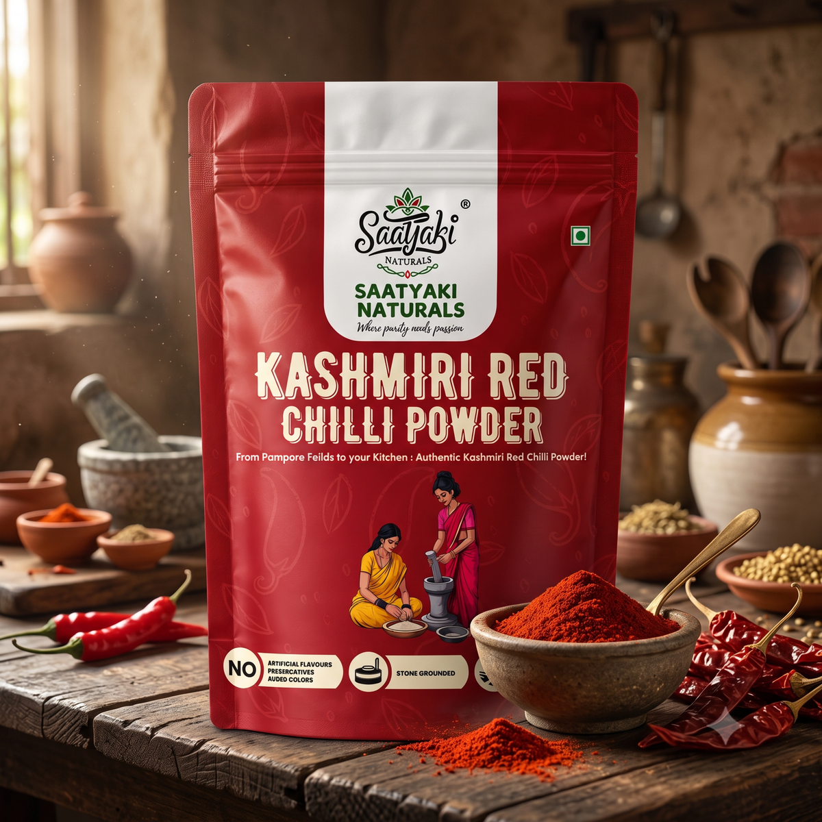 Kashmiri Red Chilli Powder - Premium Kashmiri Lal Mirch Powder
