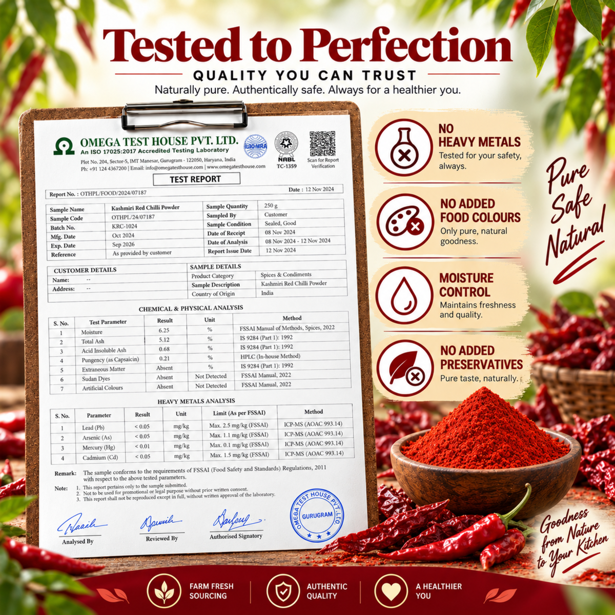Kashmiri Red Chilli Powder - Premium Kashmiri Lal Mirch Powder