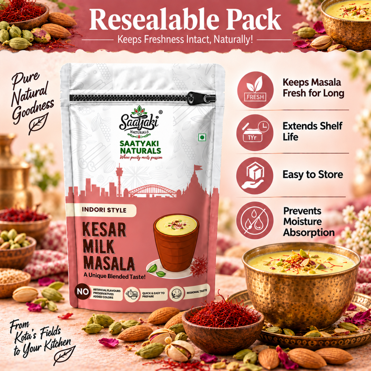 Kesar Milk Masala - Saffron & Dry Fruit Blend