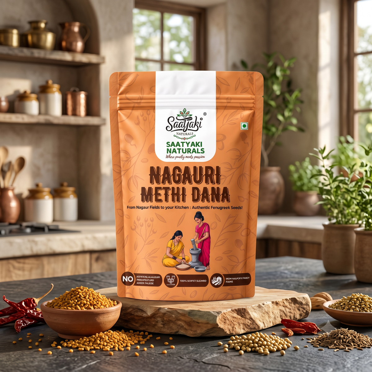 Nagauri Methi Dana - Premium Bold & Clean Fenugreek Seeds