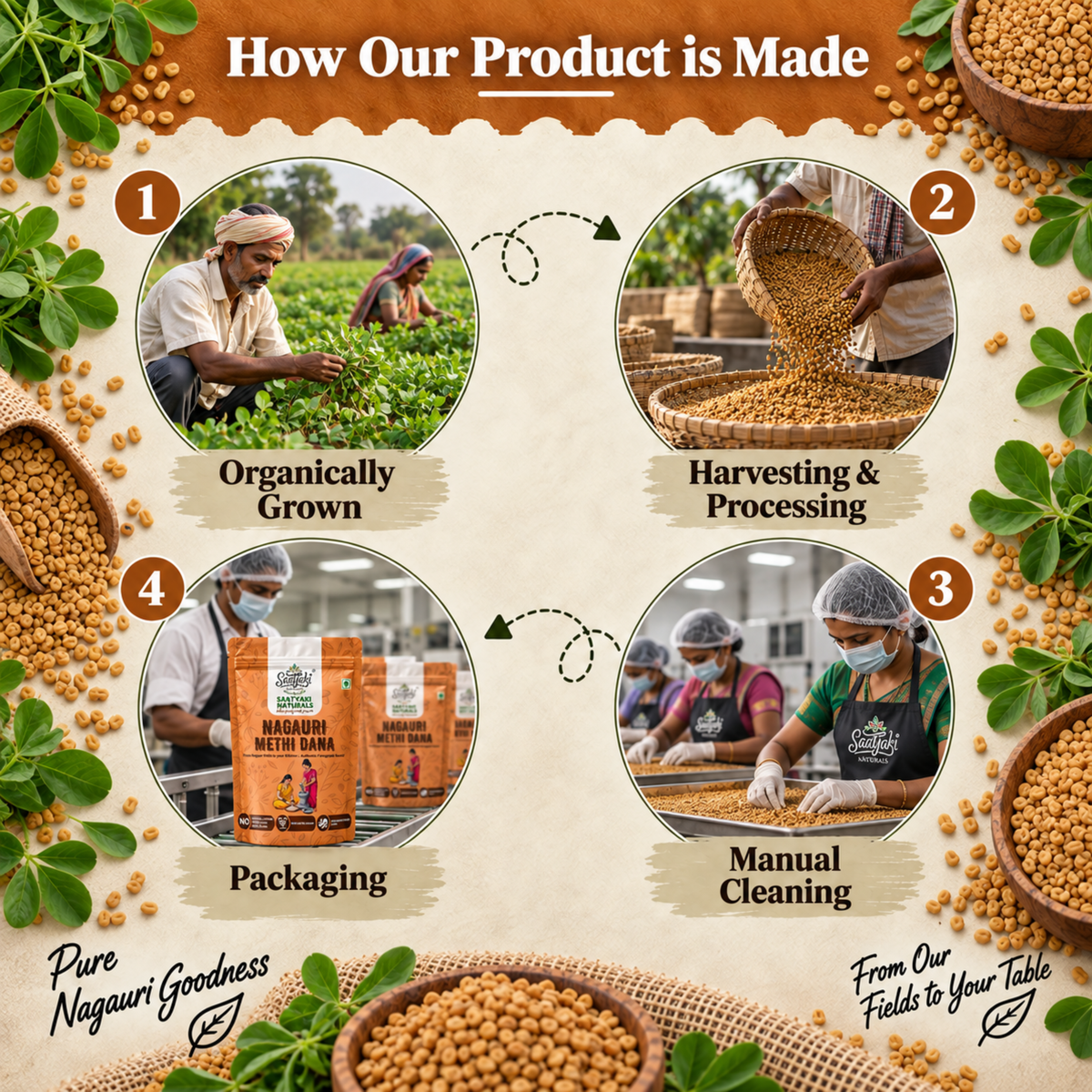 Nagauri Methi Dana - Premium Bold & Clean Fenugreek Seeds