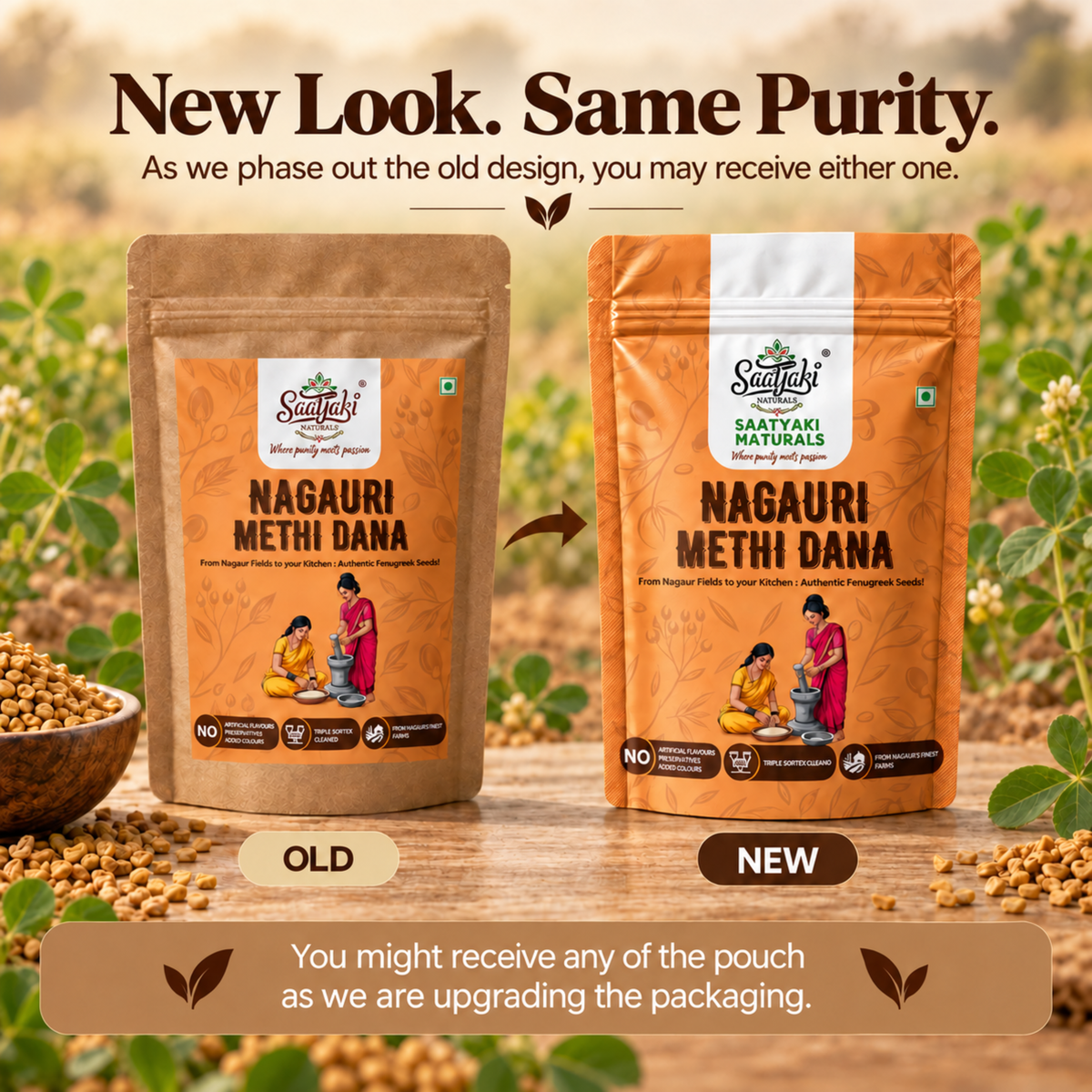 Nagauri Methi Dana - Premium Bold & Clean Fenugreek Seeds