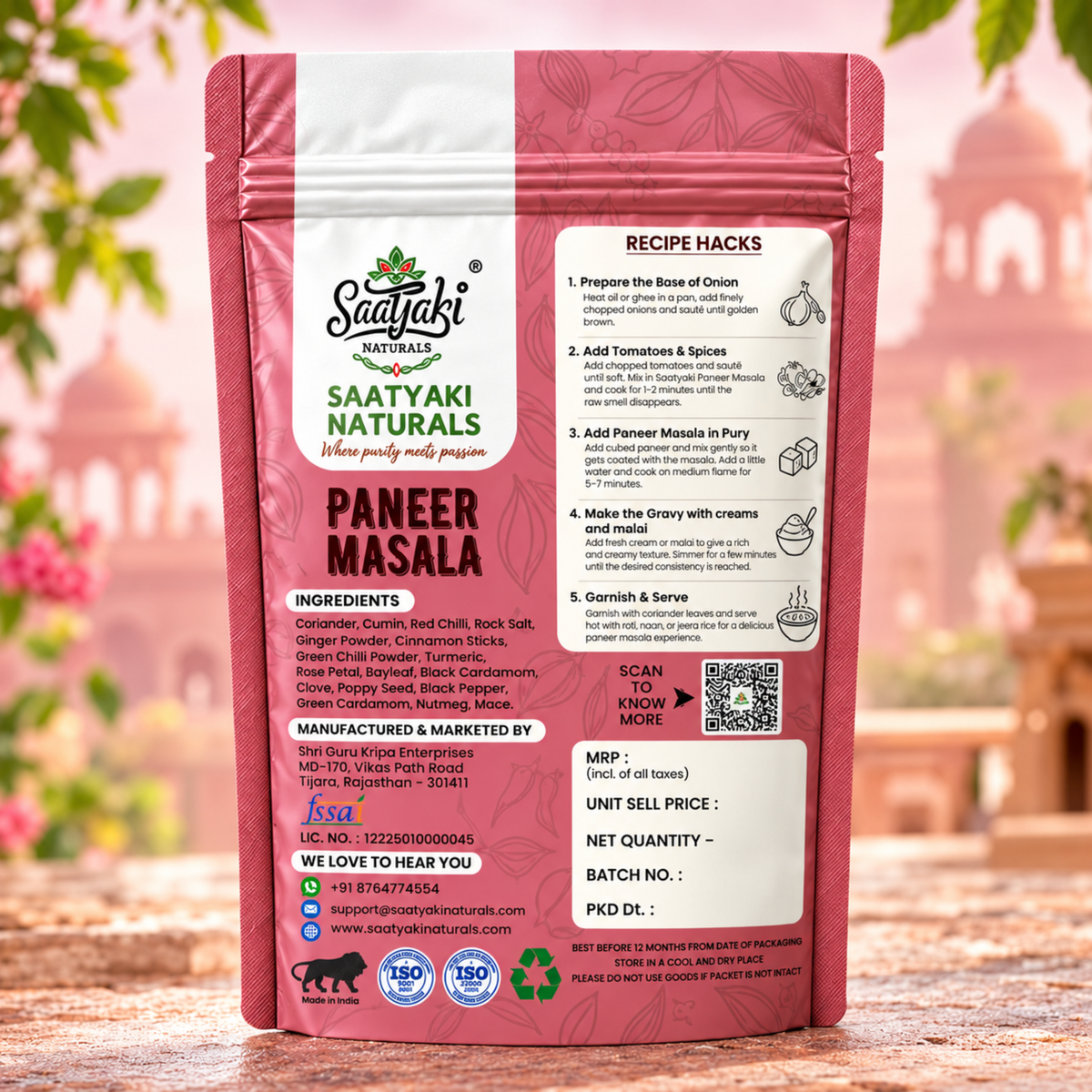 Dilli Style Paneer Masala - One Spice Mix for All Paneer Dishes