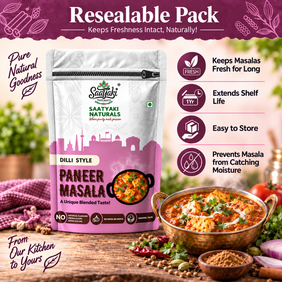 Dilli Style Paneer Masala - One Spice Mix for All Paneer Dishes