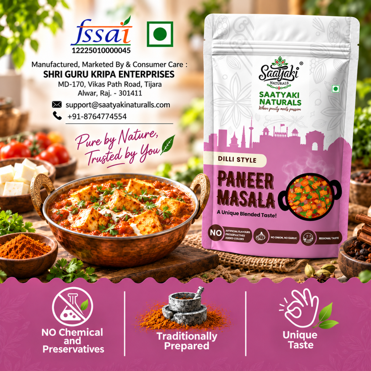Dilli Style Paneer Masala - One Spice Mix for All Paneer Dishes