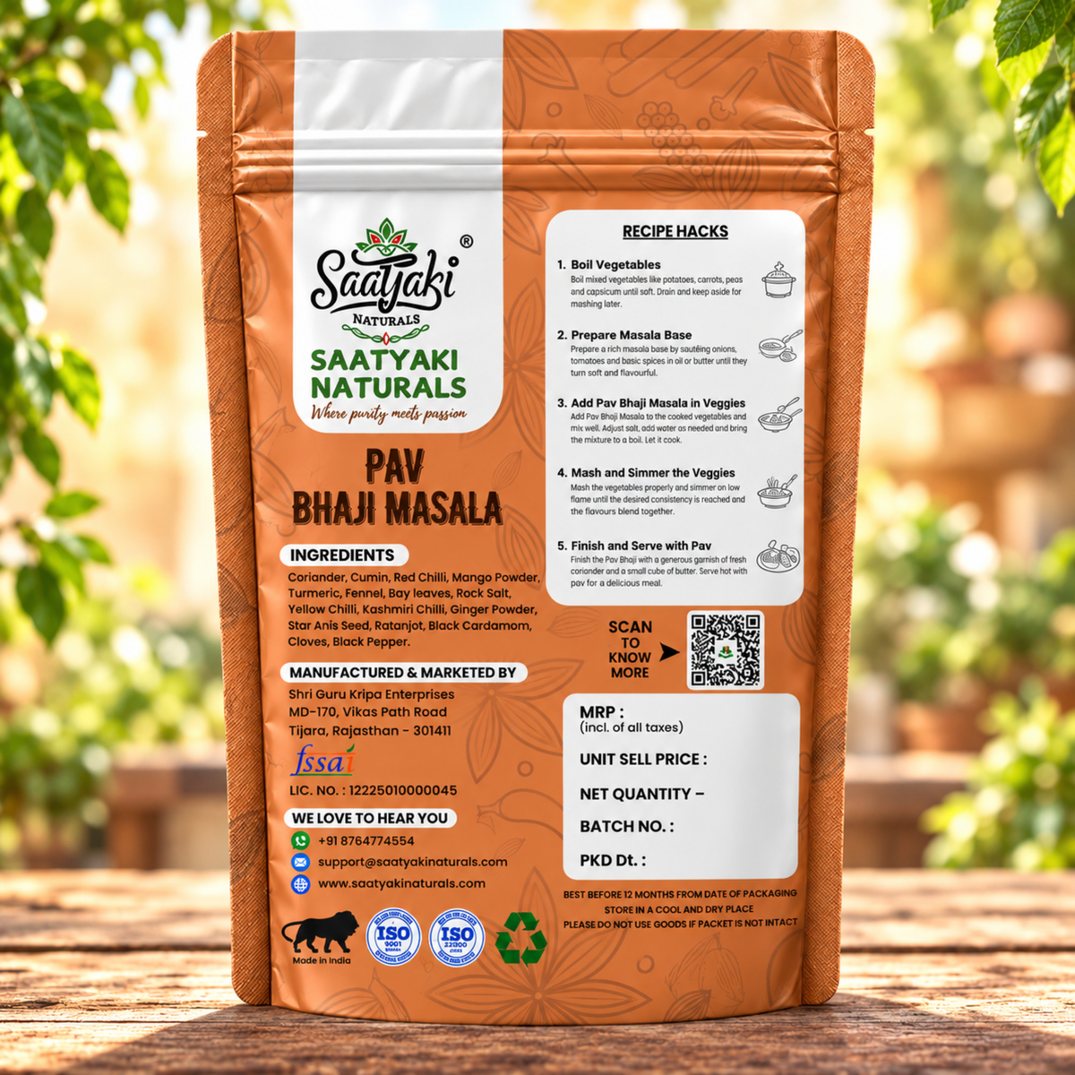 Mumbai Style Pav Bhaji Masala - Premium Spice Blend