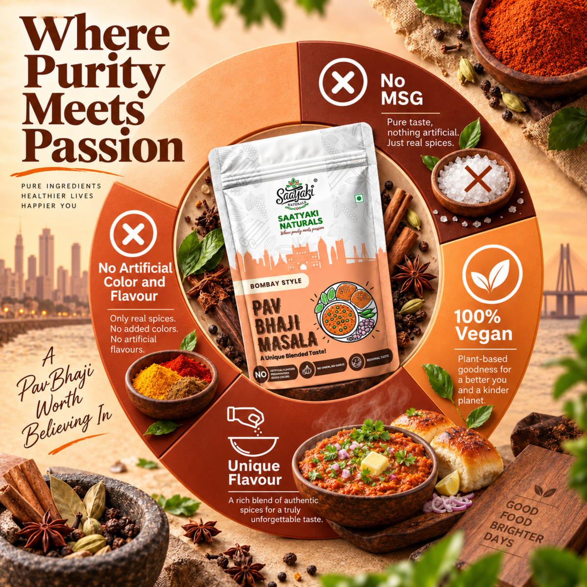 Mumbai Style Pav Bhaji Masala - Premium Spice Blend