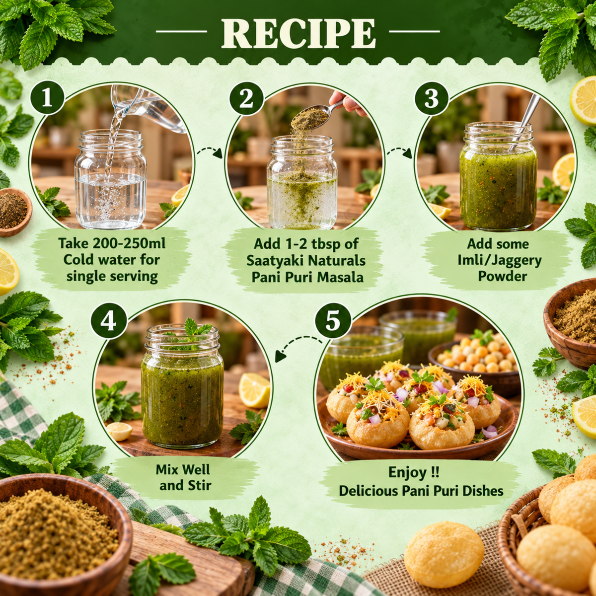 Pani Puri Masala -  Street Style Golgappe Masala