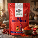 Red Chilli Powder - Stone Grounded, Pure & Stem Cut Lal Mirch Powder