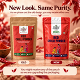 Red Chilli Powder - Stone Grounded, Pure & Stem Cut Lal Mirch Powder