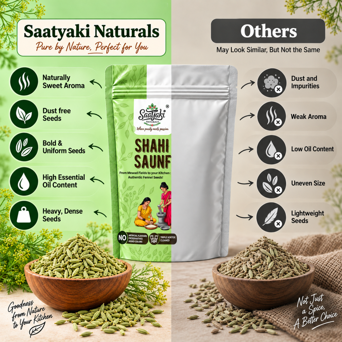 Shahi Saunf - Natural & Chemical-Free Fennel Seeds
