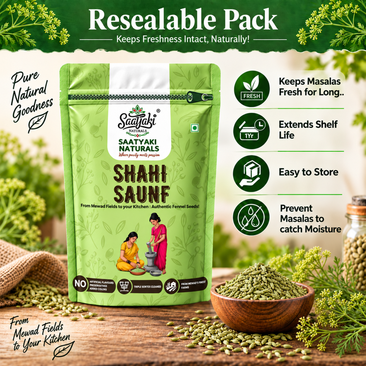 Shahi Saunf - Natural & Chemical-Free Fennel Seeds