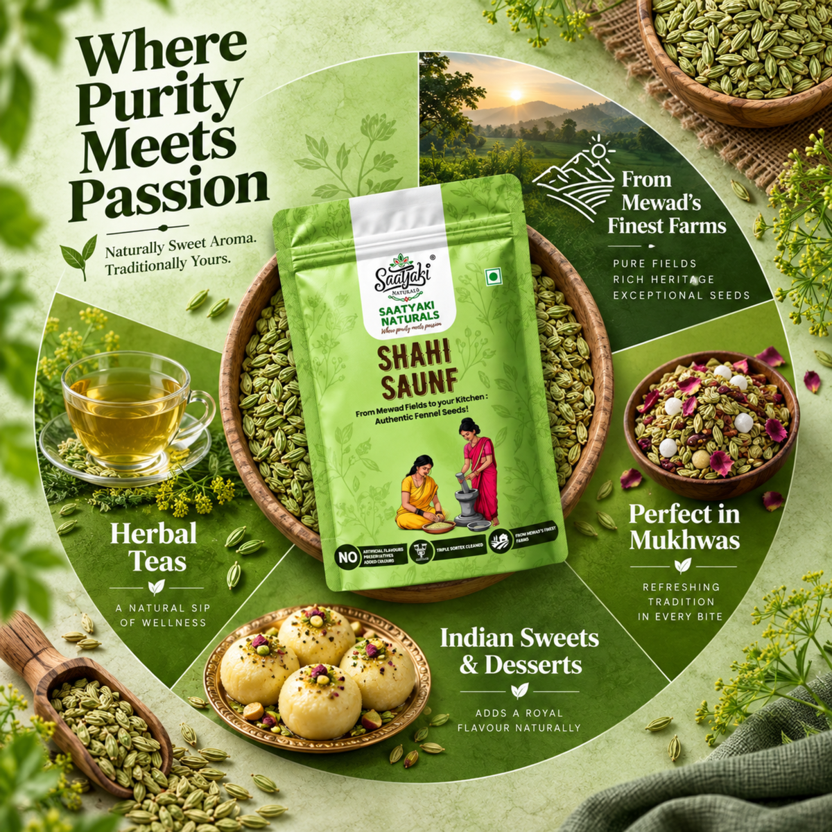 Shahi Saunf - Natural & Chemical-Free Fennel Seeds