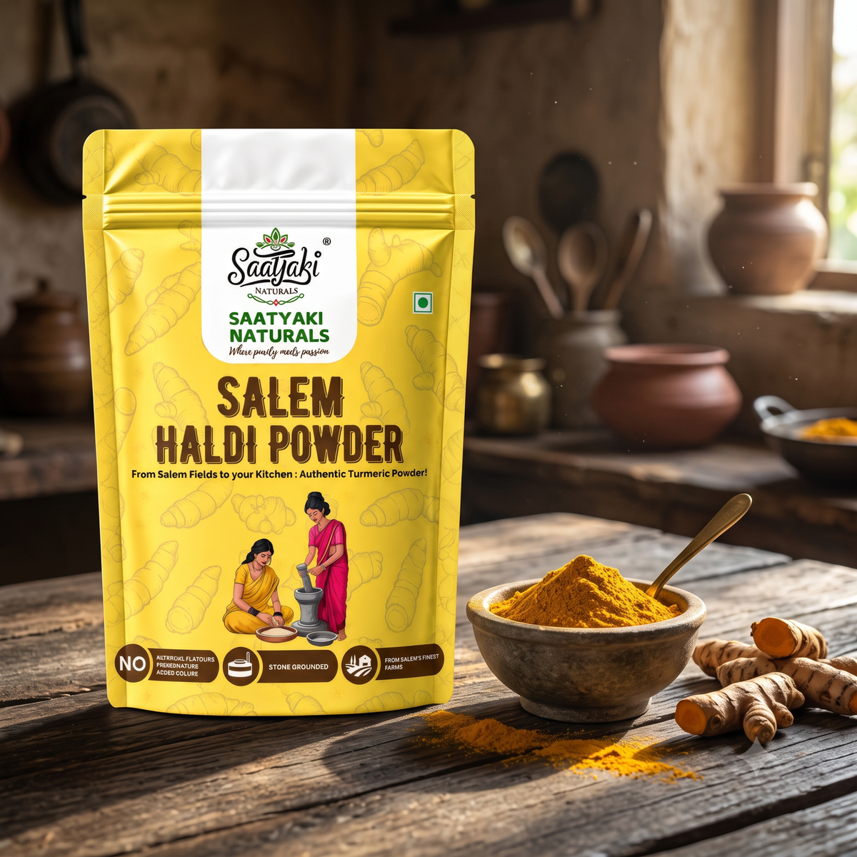 Salem Haldi Powder - Premium Organic Turmeric