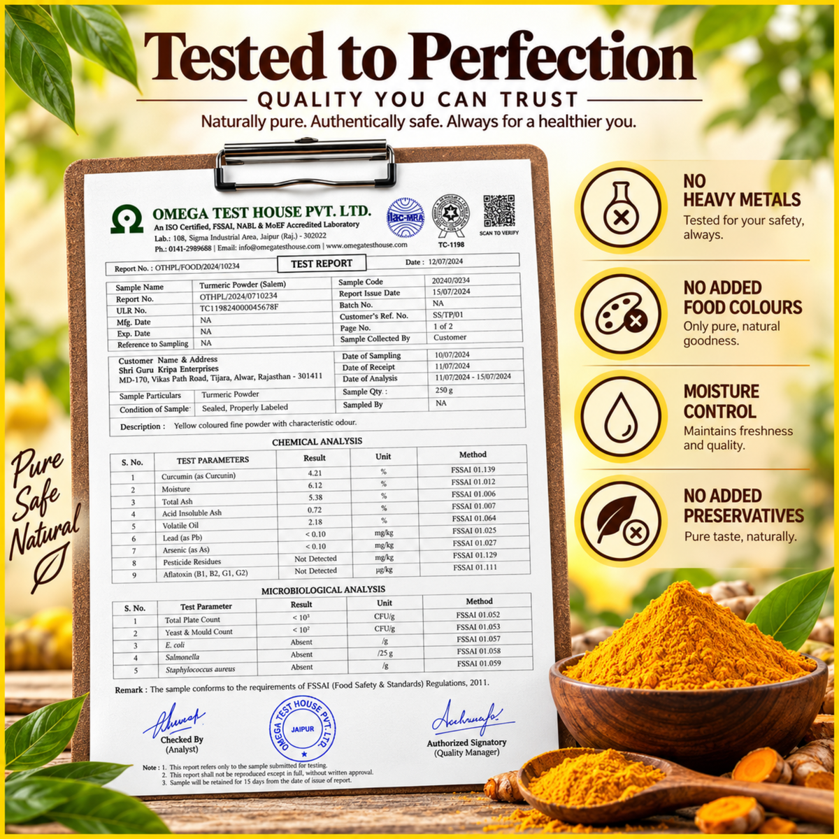 Salem Haldi Powder - Premium Organic Turmeric