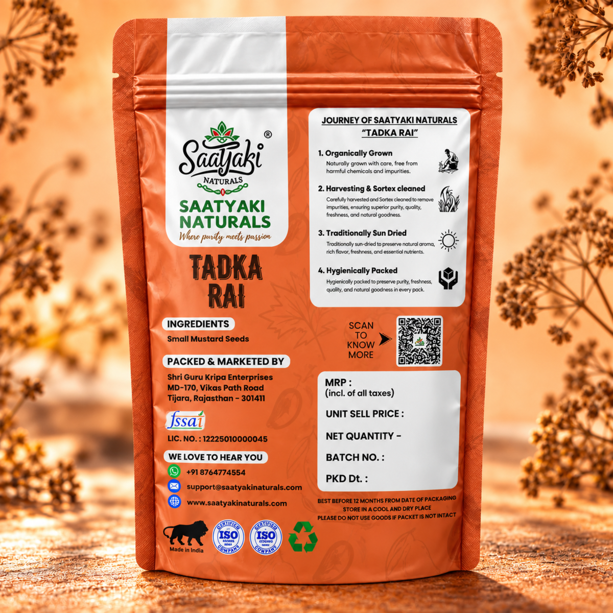 Tadka Rai - Premium Organic Mustard Seeds