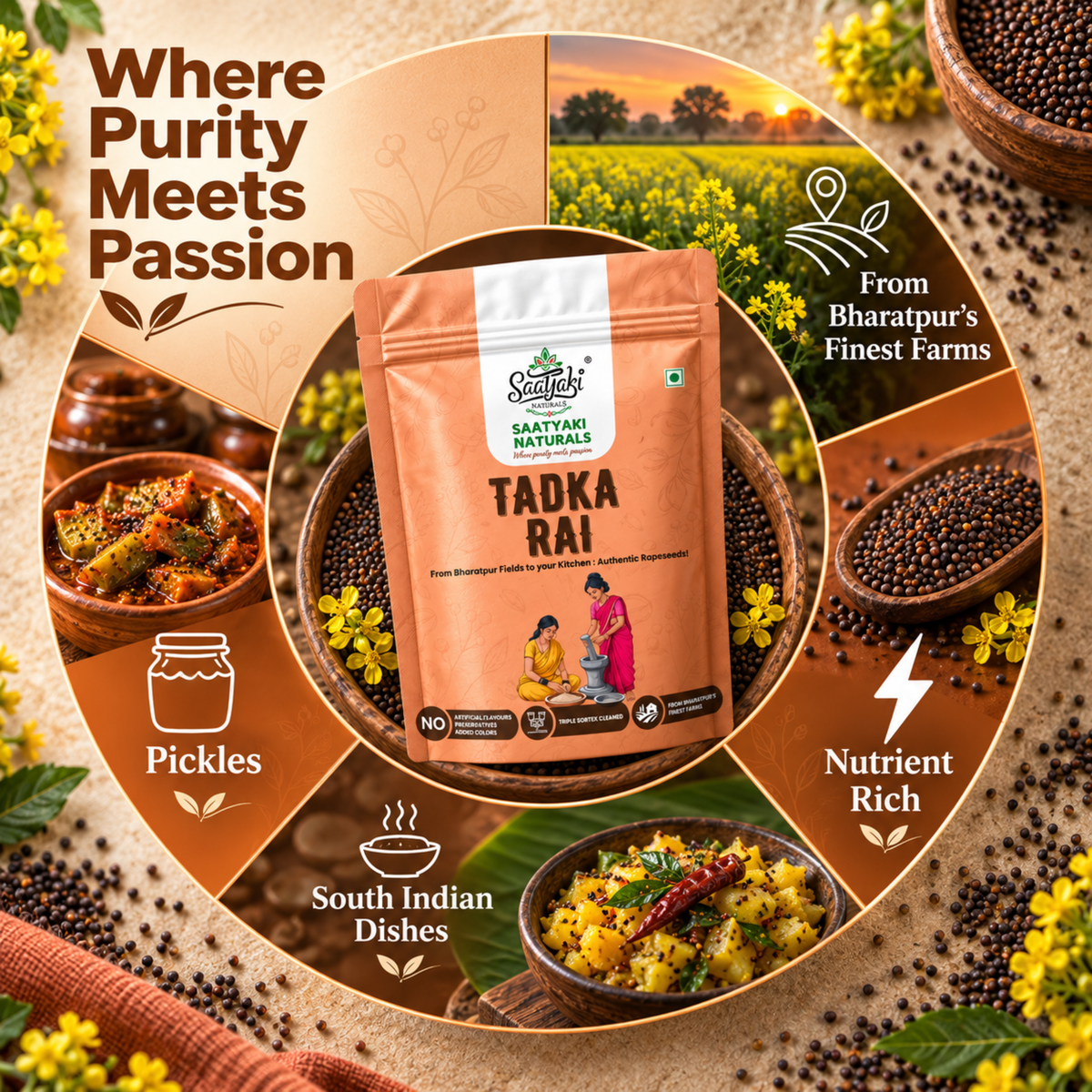 Tadka Rai - Premium Organic Mustard Seeds