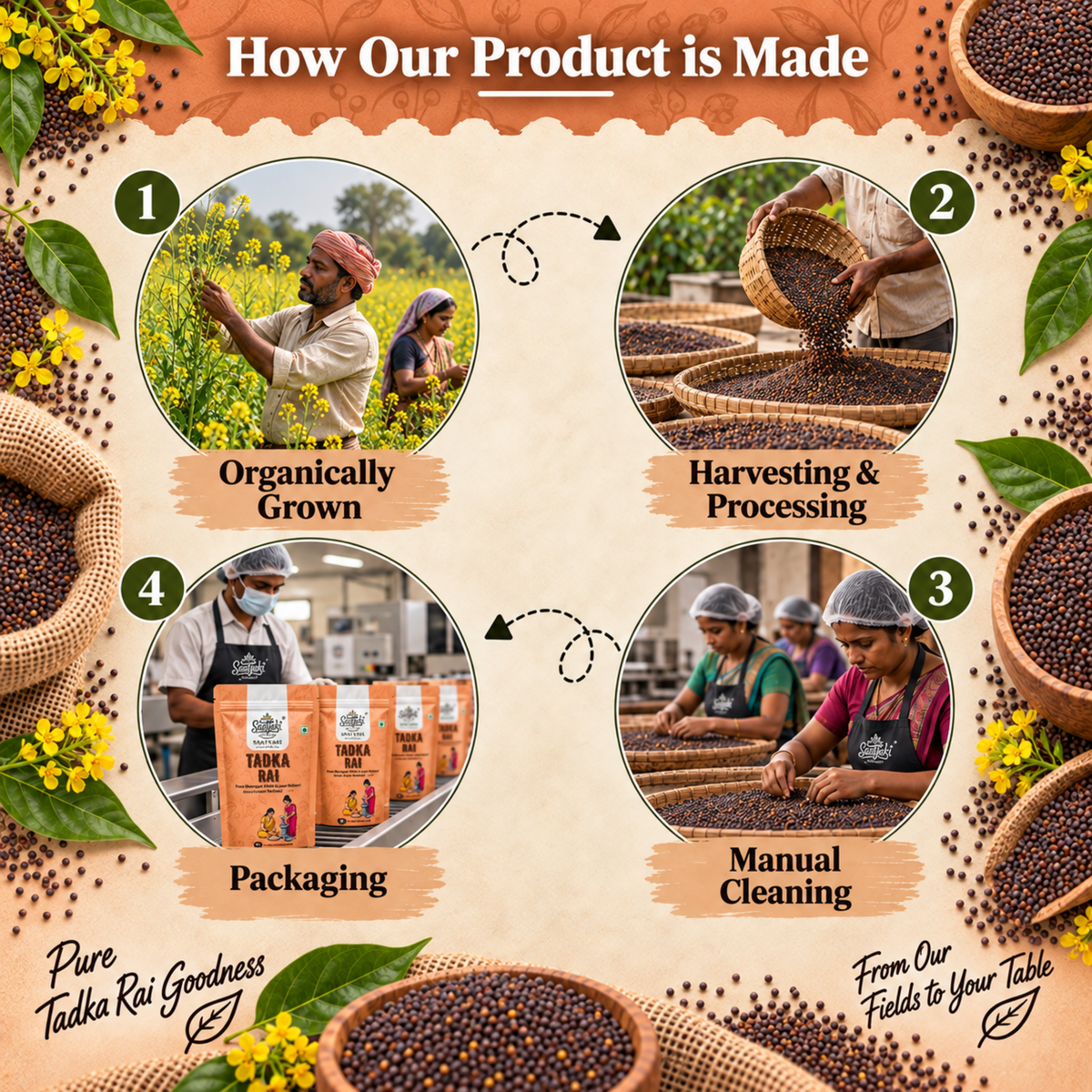 Tadka Rai - Premium Organic Mustard Seeds
